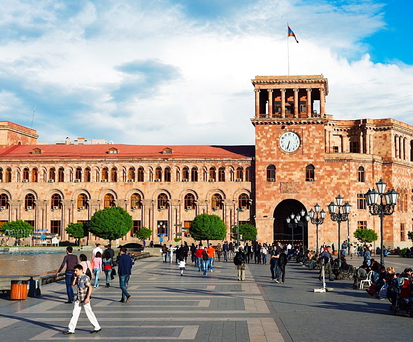 Площадь еревана фото Eurasia, Caucasus region, Armenia, Yerevan, Republic Square, Government of the R